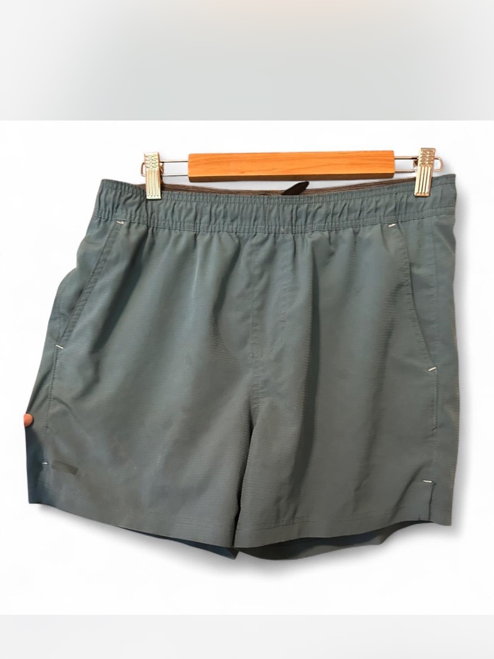 Men's Athletic Shorts in Slate Green with Elastic Waist
